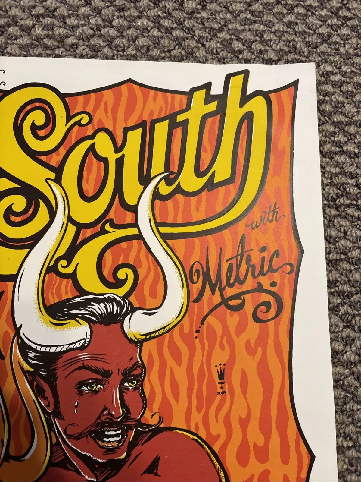 Concert Poster South with Metric Signed/#, image 3