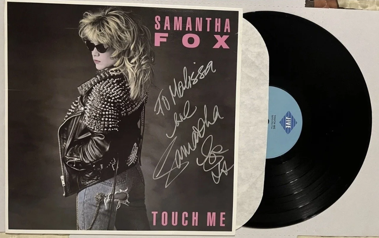 Samantha Fox Signed "Touch Me "1986 LP Vinyl Record Album Autographed With COA, изображение 3