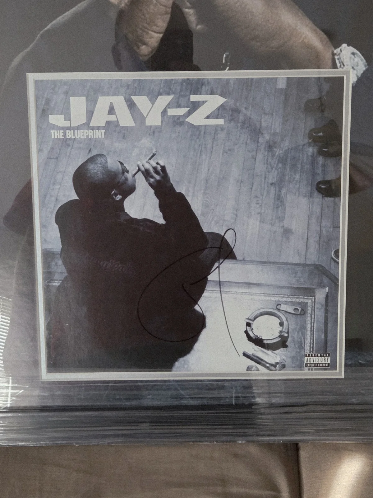 JAY-Z SIGNED AUTOGRAPH VINYL BLUEPRINT FRAMED DISPLAY ACOA ROC NATION SHAWN..., image 2