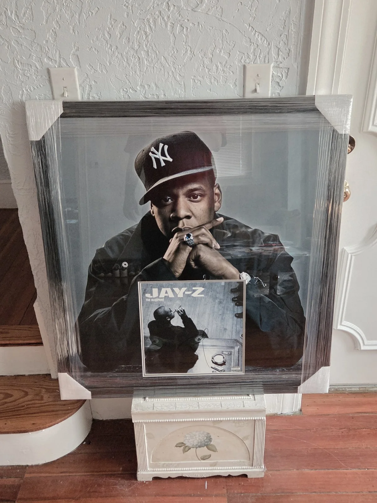 JAY-Z SIGNED AUTOGRAPH VINYL BLUEPRINT FRAMED DISPLAY ACOA ROC NATION SHAWN..., image 3