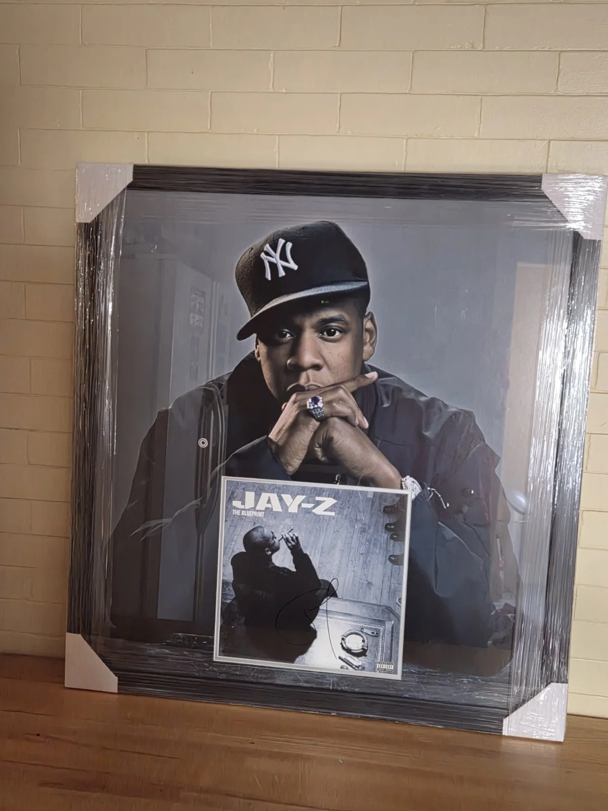 JAY-Z SIGNED AUTOGRAPH VINYL BLUEPRINT FRAMED DISPLAY ACOA ROC NATION SHAWN..., image 4