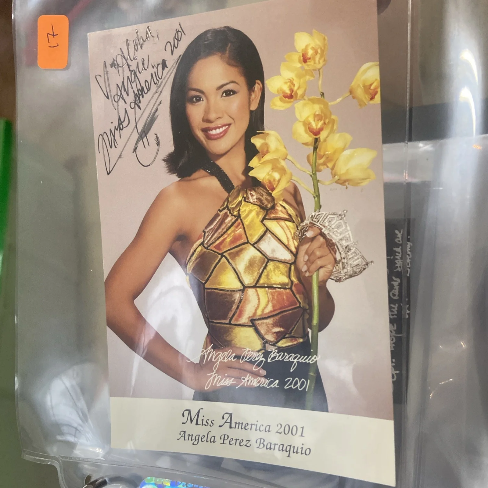 Amgela Perez Baraquio — Angela Perez Baraquio Signed Autographed 4 x 6 Photo Miss America 2001 Rare