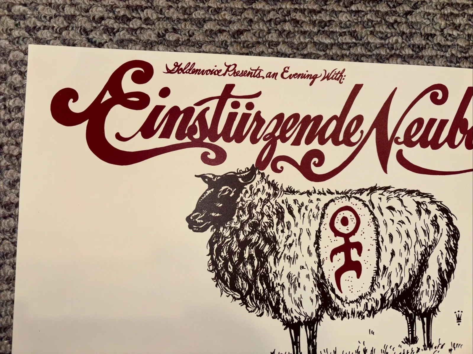 Concert Poster Einsturzende Neubauten Signed #193/253 ~20x13”, изображение 3