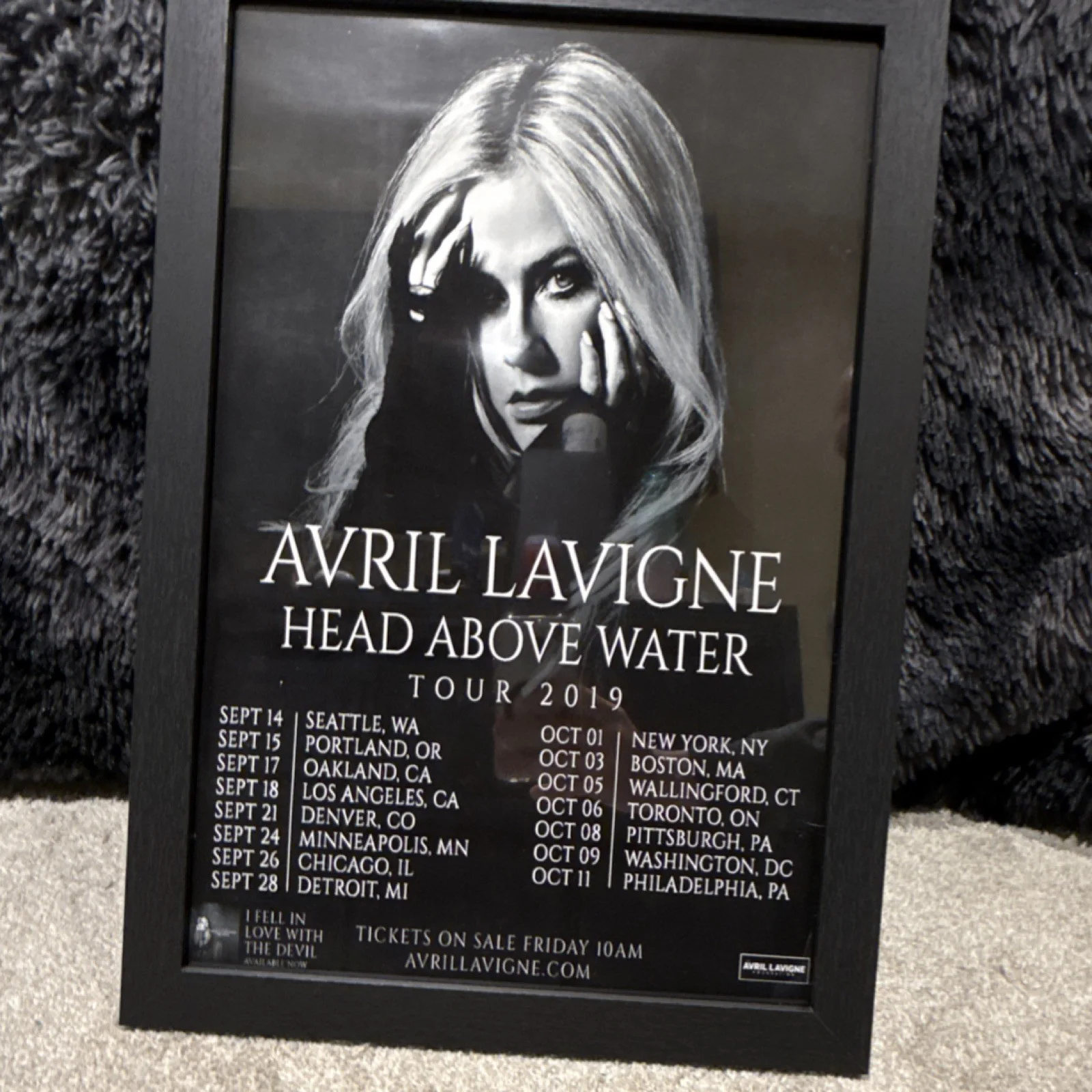 Avril Lavigne Head Above Water Tour 2019 Framed Poster 12x18, image 2