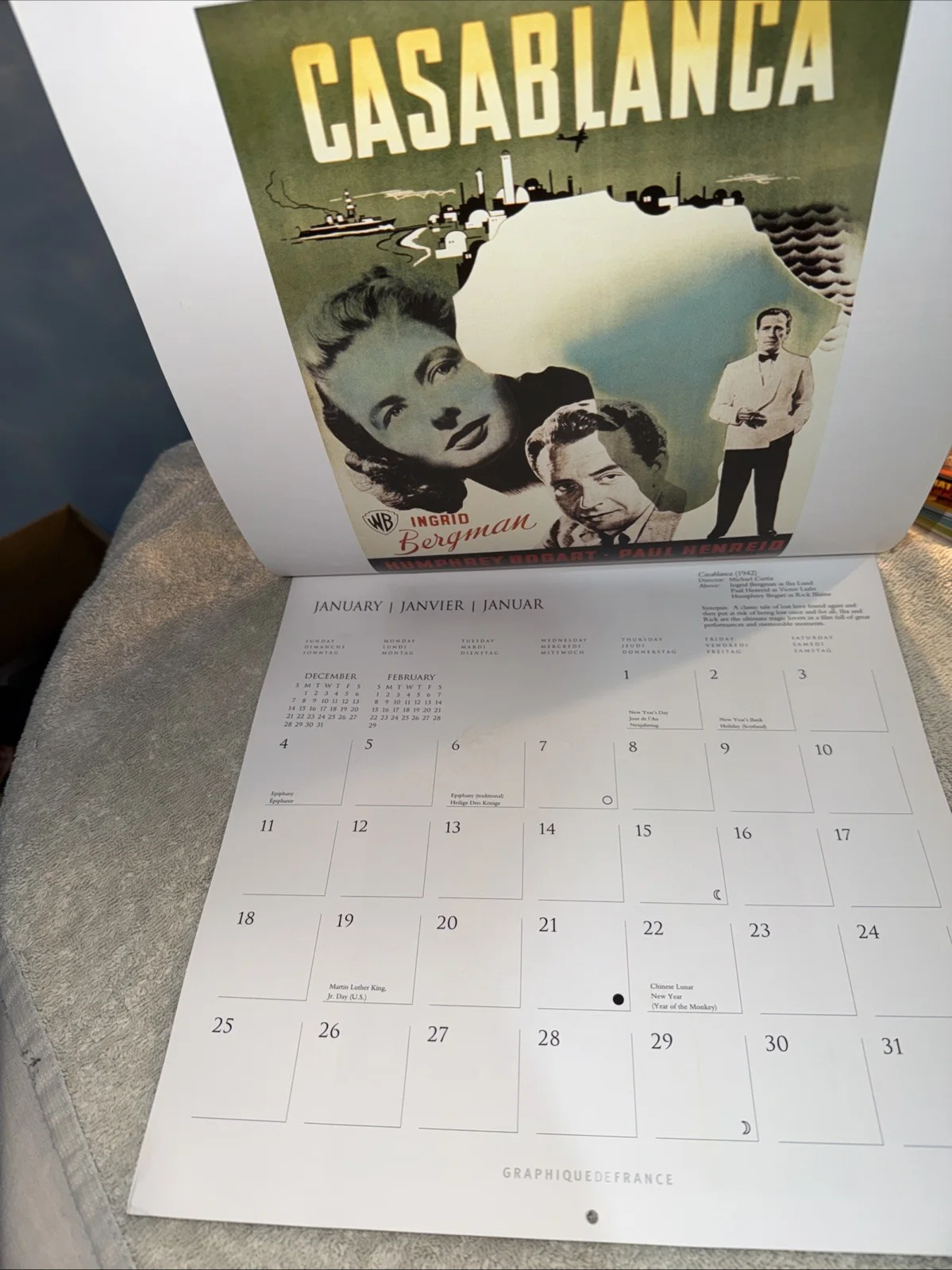 VINTAGE MOVIE POSTERS big photos in old calendar calender 2004 picture KING KONG, изображение 3