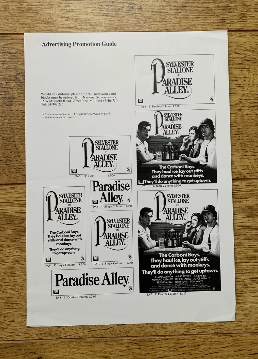 Paradise Alley Film Campaign Book 1978 Sylvester Stallone, image 2