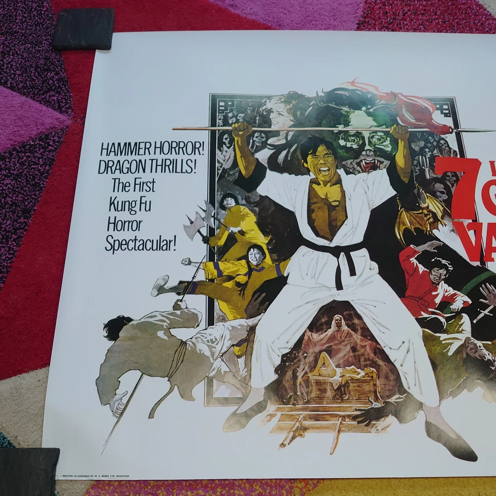 The Legend Of The 7 Golden Vampires Quad Poster Rolled New Reproduction, изображение 5