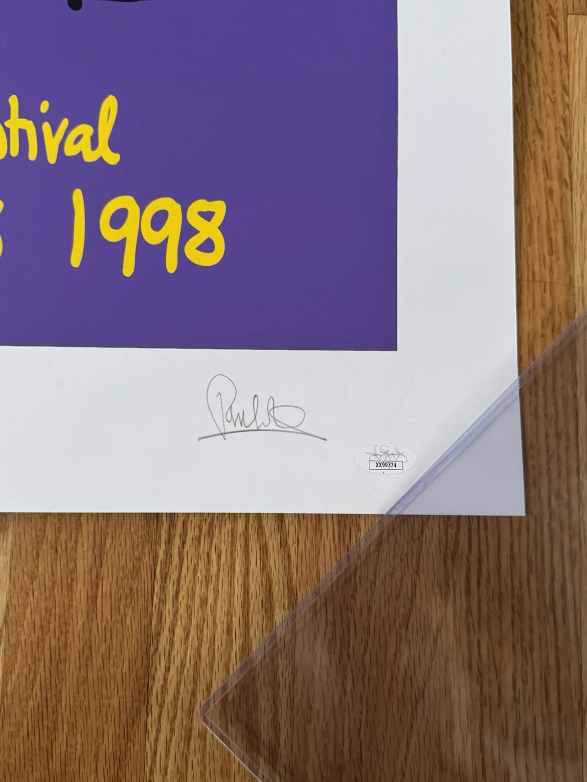 Rare Phil Collins SIGNED Montreux Jazz Festival Color Lithograph JSA Genesis, изображение 4
