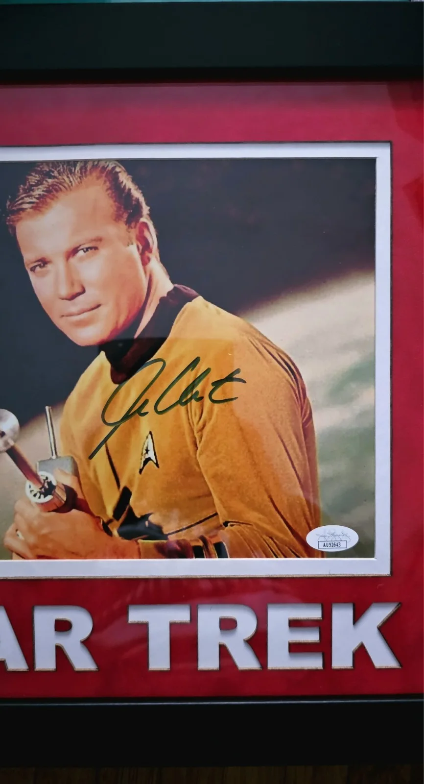 William Shatner — William Shatner Signed, Suede Matte, Custom Framed 8x10 JSA COA, image 2