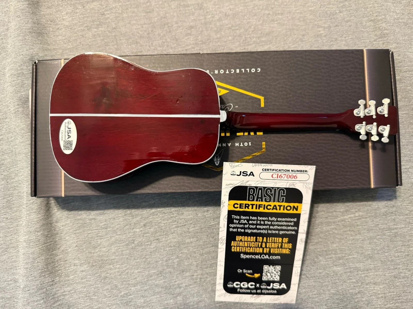 Teddy Swims Signed & Inscribed I Love You Miniature Axe Heaven Mini Guitar JSA, image 2