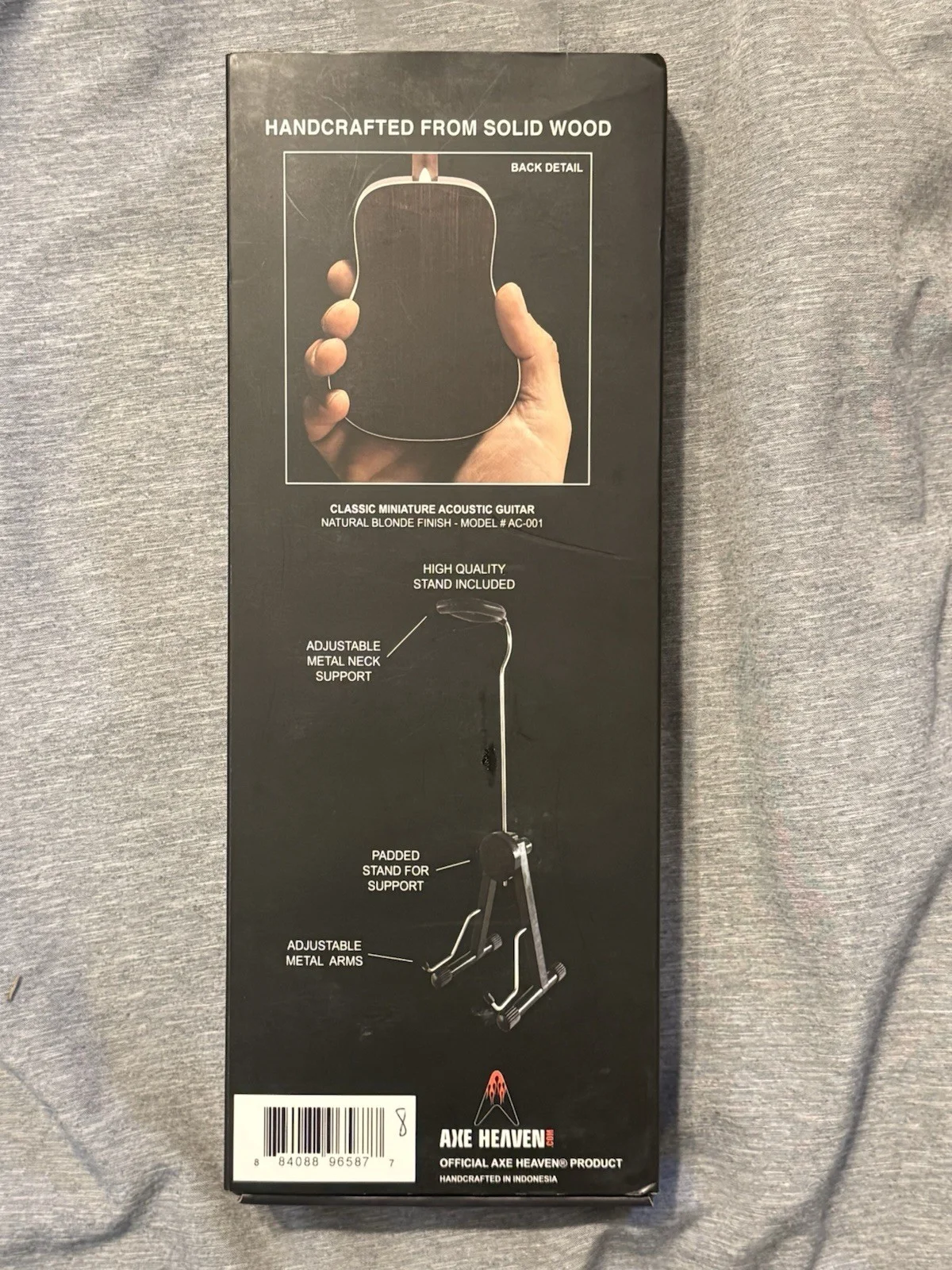 Lee Greenwood Signed and Inscribed USA Mini Axe Heaven Guitar JSA COA, image 4