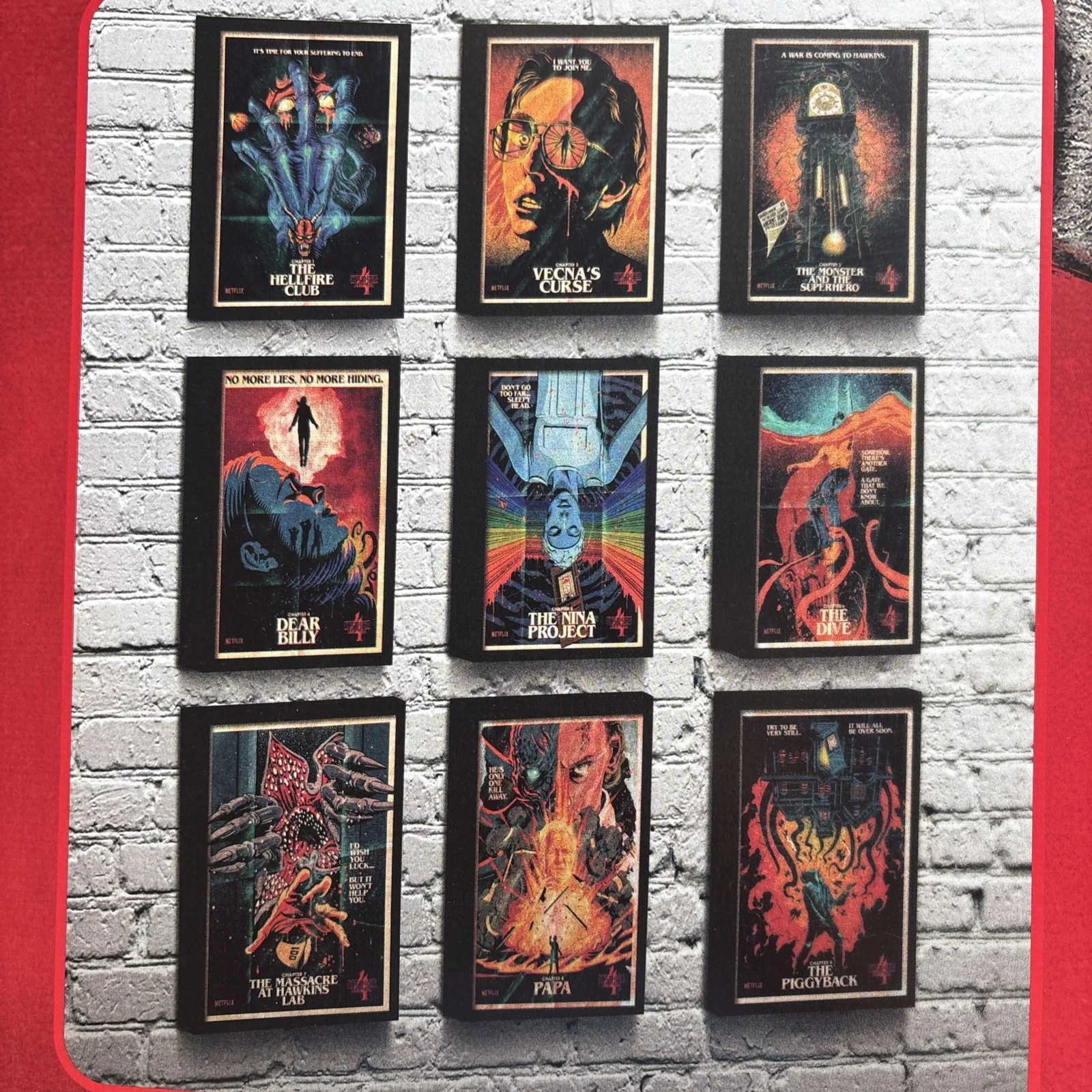 Stranger Things 4 Set of 9 Memorabilia Collector Prints / Official poster art, image 3