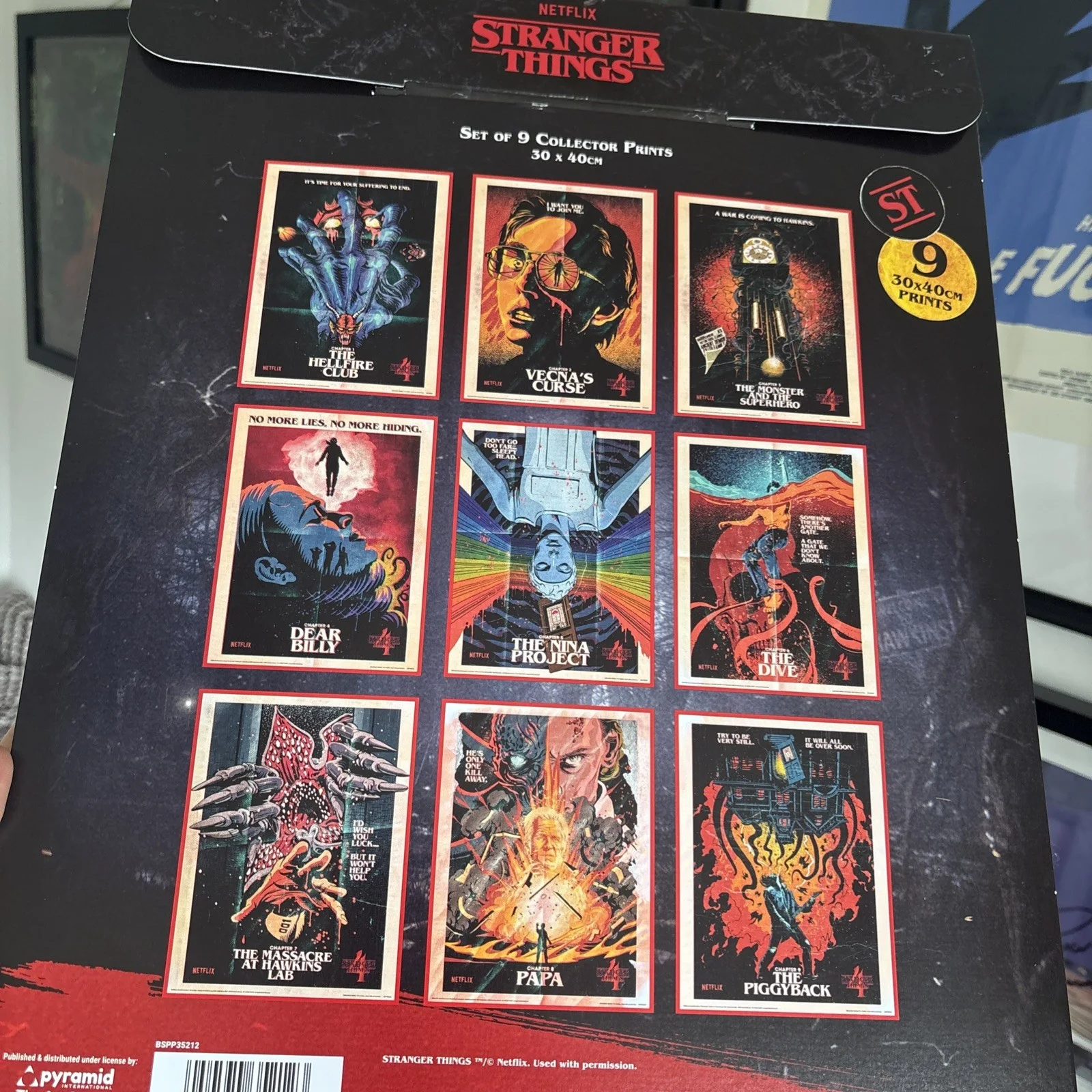 Stranger Things 4 Set of 9 Memorabilia Collector Prints / Official poster art, image 4