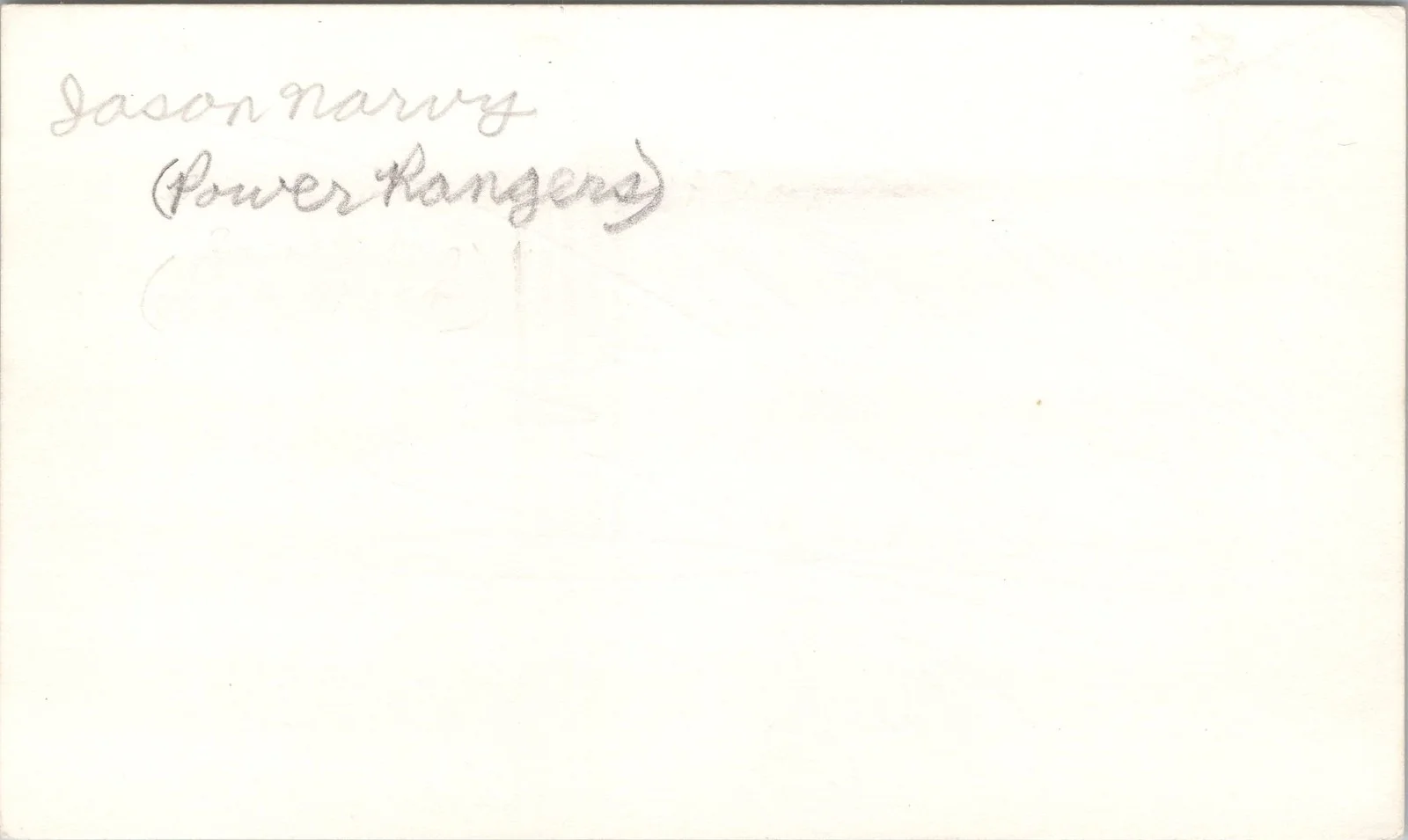 Jason Narvy — Jason Narvy Signed 3x5 Index Card Power Rangers Autographed, изображение 2