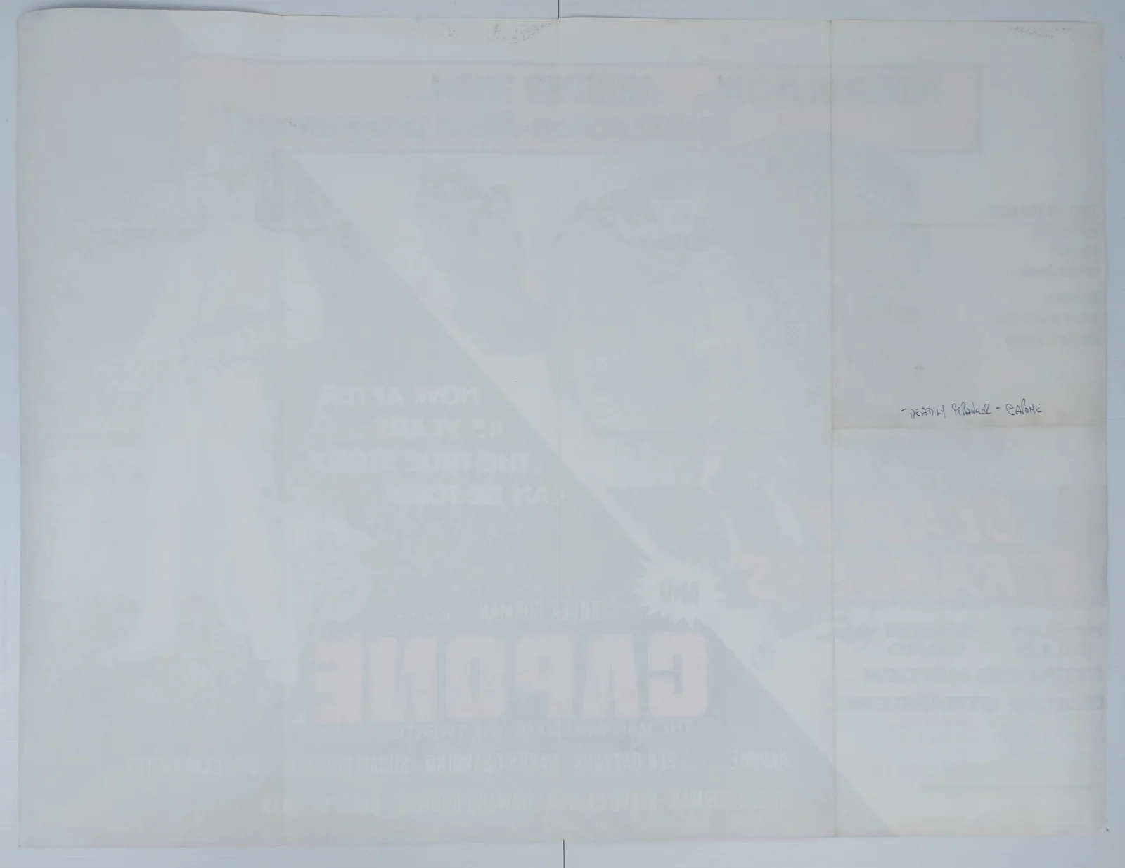 DEADLY STRANGERS / CAPONE ORIGINAL UK QUAD DOUBLE BILL FILM POSTER 1975, image 4