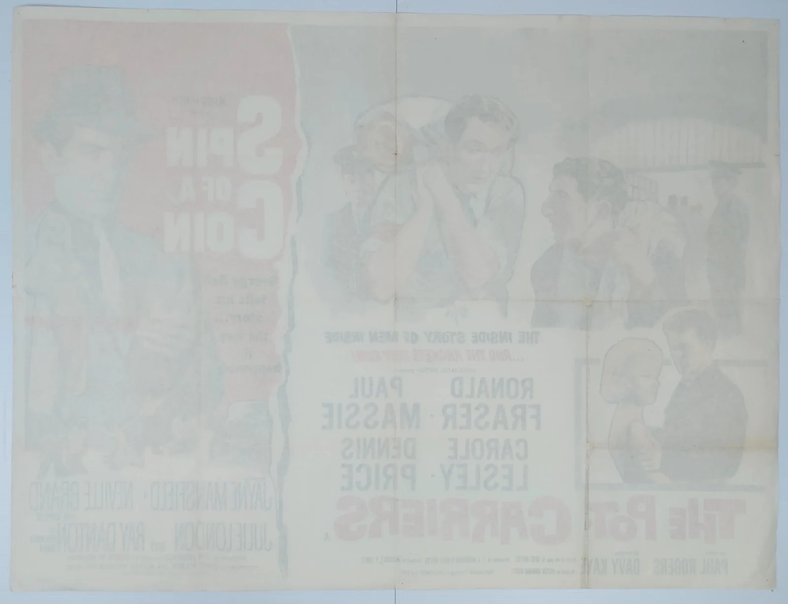 THE POT CARRIERS / SPIN OF A COIN ORIGINAL UK QUAD DB FILM POSTER 1962/61, изображение 5
