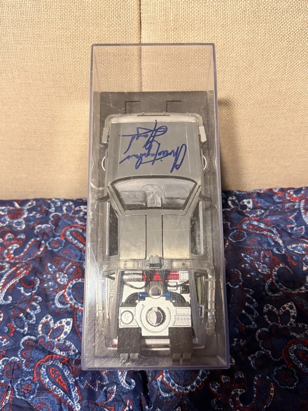 Christopher Lloyd Autographed 1:24 Scale Diecast Delorean Time Machine JSA Auth, image 4