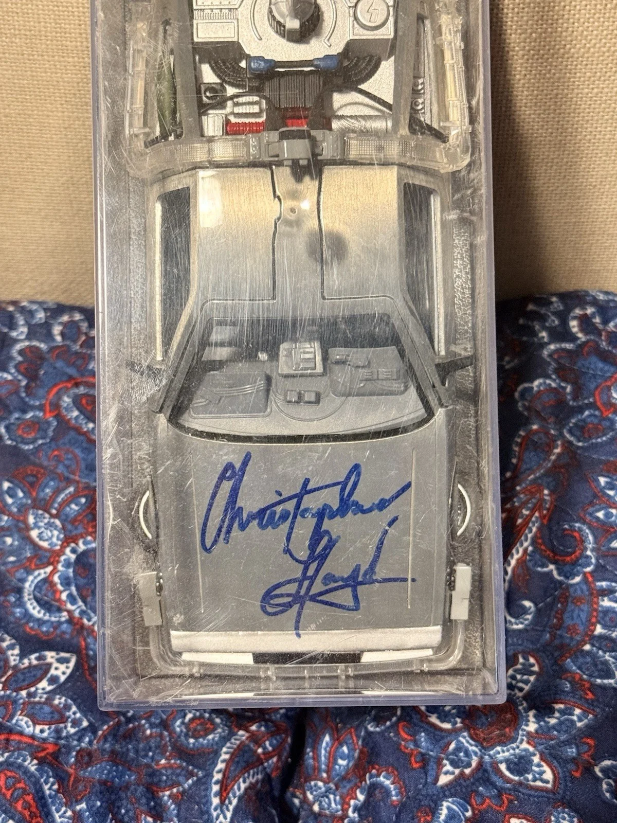 Christopher Lloyd Autographed 1:24 Scale Diecast Delorean Time Machine JSA Auth, image 5