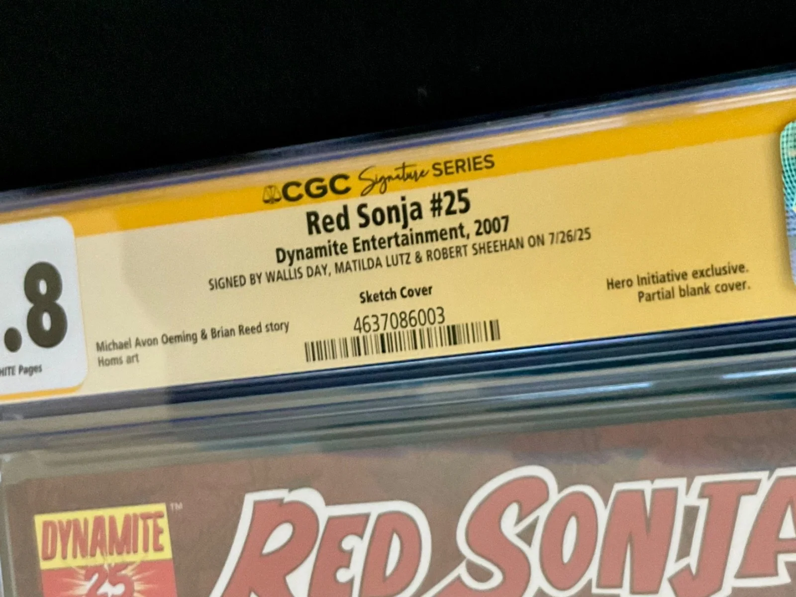 MATILDA LUTZ, ROBERT SHEEHAN, WALLIS DAY — CAST SIGNED Red Sonja MATILDA LUTZ Robert Sheehan WALLIS DAY 9.8 CGC movie 2025, image 3