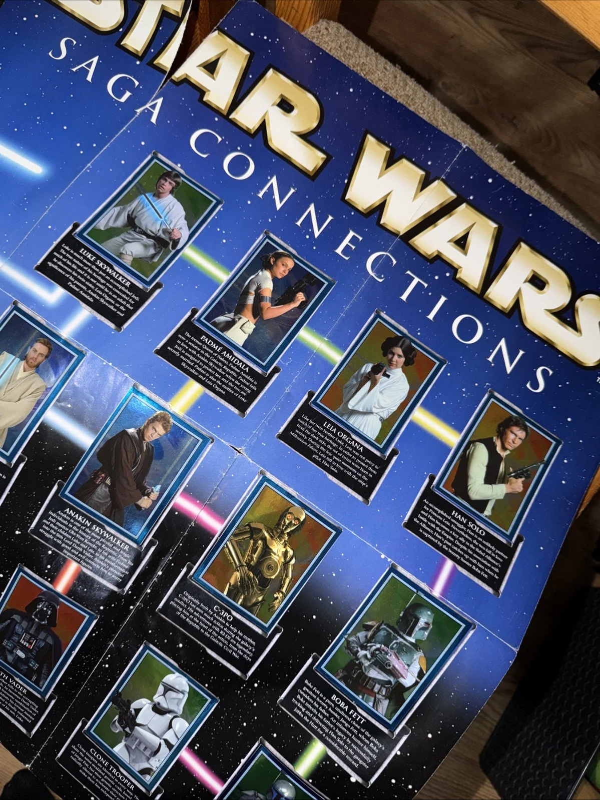 Star Wars Saga Connections Poster 1977 Complete With Stickers, image 3