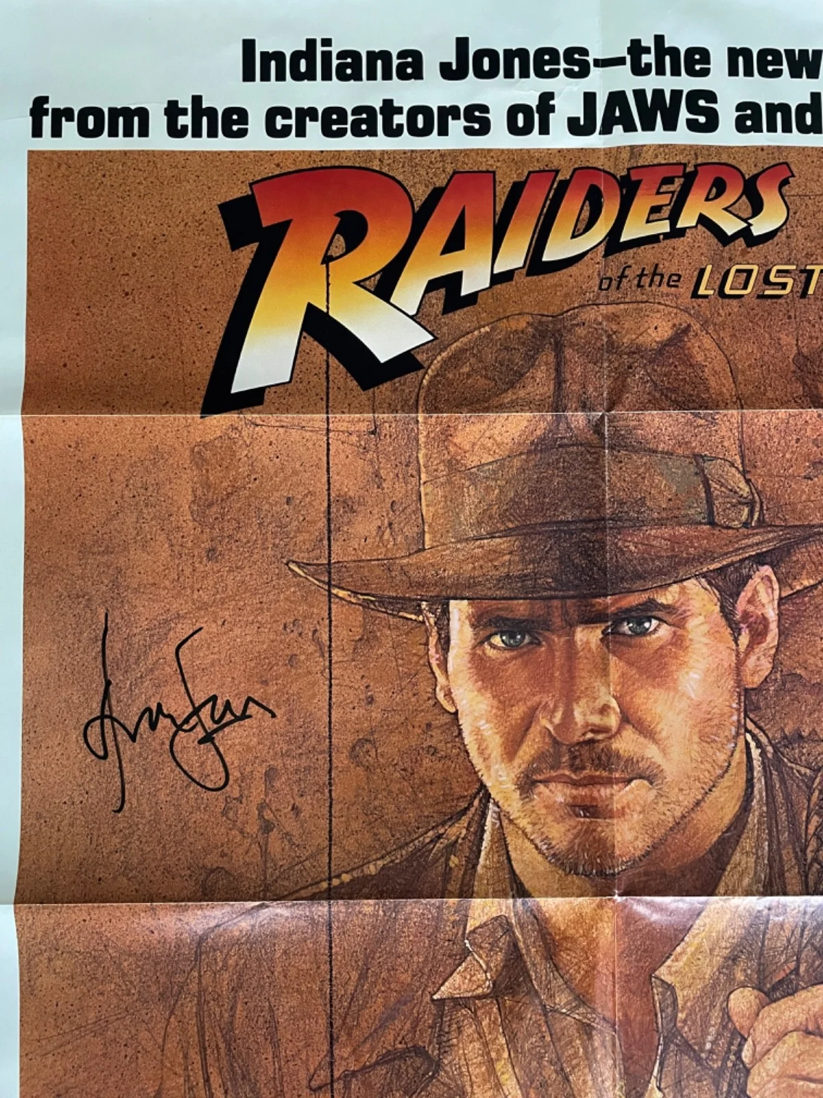 Harrison Ford — Harrison Ford Signed Indiana Jones Raiders Original 27x41 Poster. Coolwaters., image 2