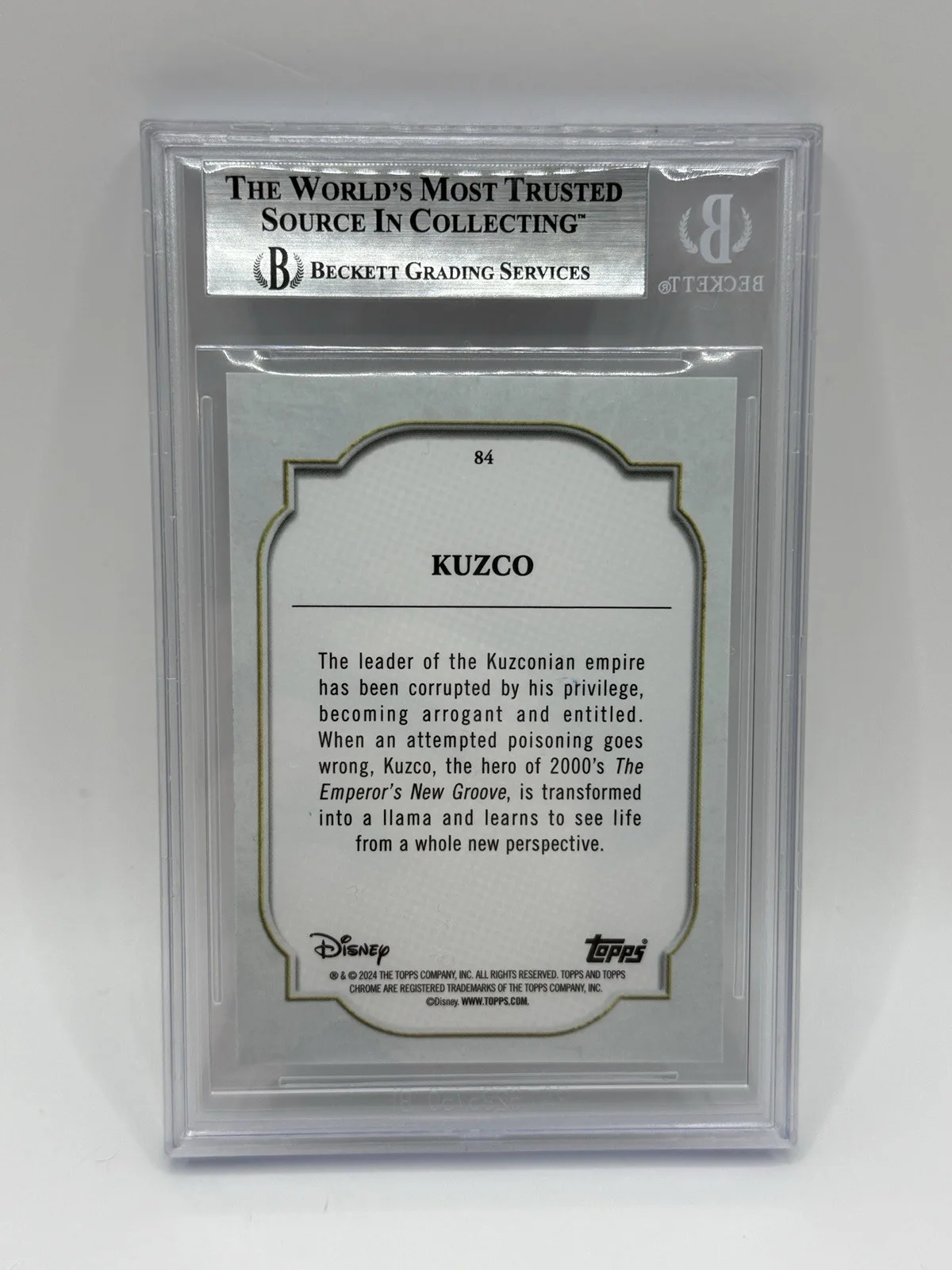 DAVID SPADE SIGNED TOPPS CHROME DISNEY KUZCO EMPERORS NEW GROOVE - BECKETT COA, image 2