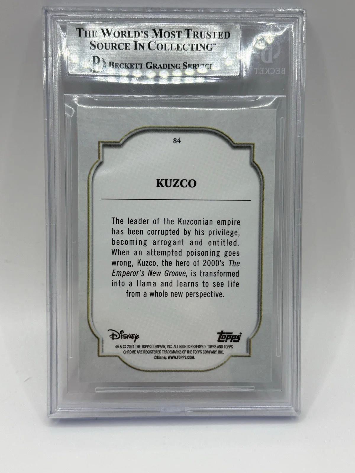 DAVID SPADE SIGNED TOPPS CHROME DISNEY KUZCO EMPERORS NEW GROOVE - BECKETT COA, изображение 2