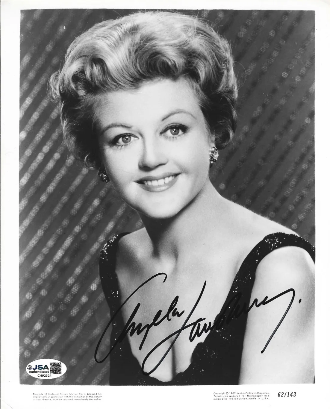 Angela Lansbury — Angela Lansbury SIGNED 1962 Promo Photo JSA COA Autographed Beauty and the Beast