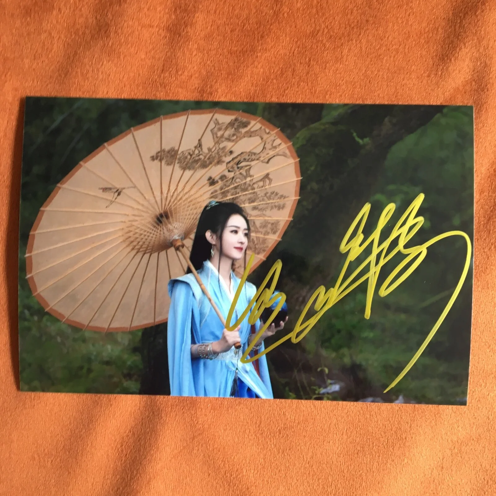 ZHAO LIYING Autographed Signed Photo The Legend Of Shenli 4*6 赵丽颖 2024, изображение 4