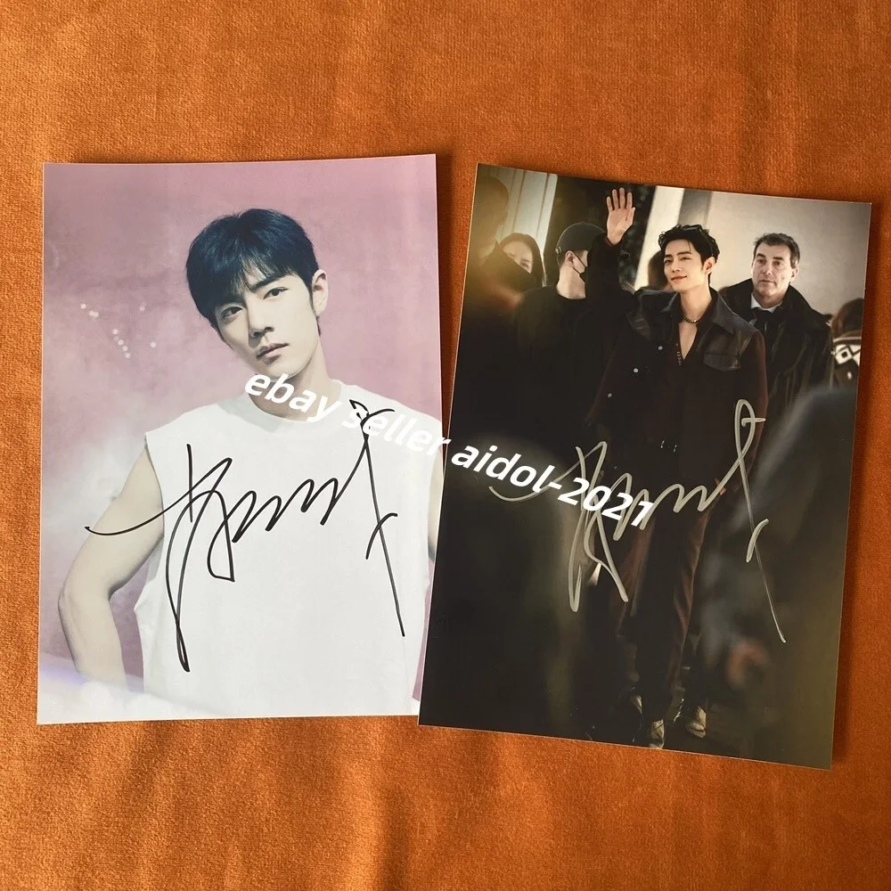 XIAO ZHAN PHOTO PICTURE WE SIGNED AUTOGRAPHED CHINESE STAR COLLECTION 5*7 2025D, изображение 2