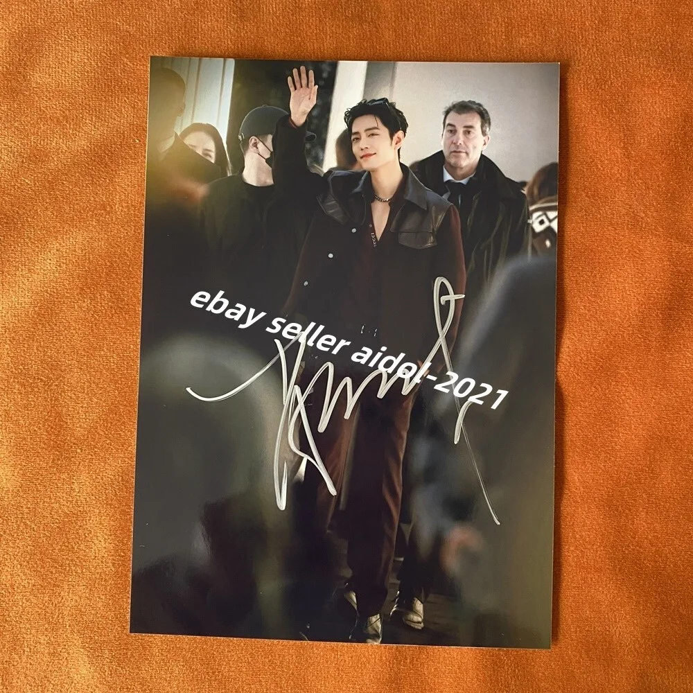 XIAO ZHAN PHOTO PICTURE WE SIGNED AUTOGRAPHED CHINESE STAR COLLECTION 5*7 2025D, изображение 3