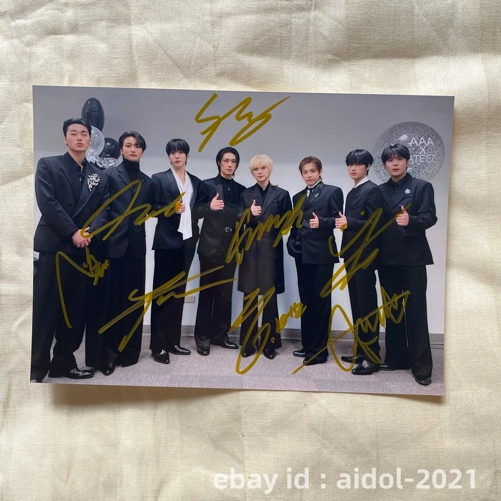 ATEEZ ateez Autographed Group Photo 5*7 K-POP Collection Gifts 2025, изображение 3