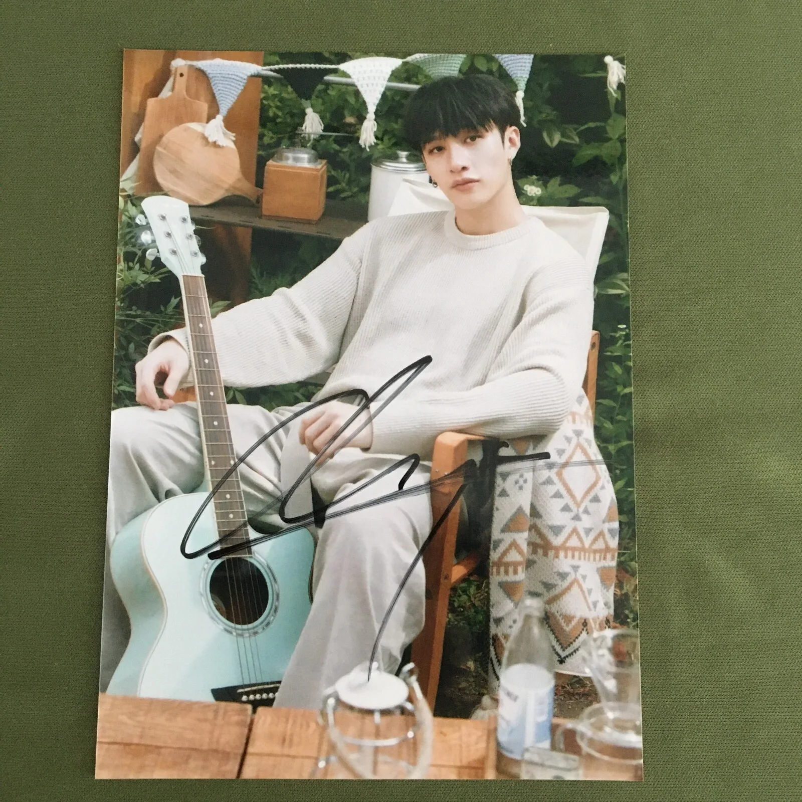 Stray Kids BANG CHAN Photo 5*7 K-POP Autographed Signed Collection 2023, image 3