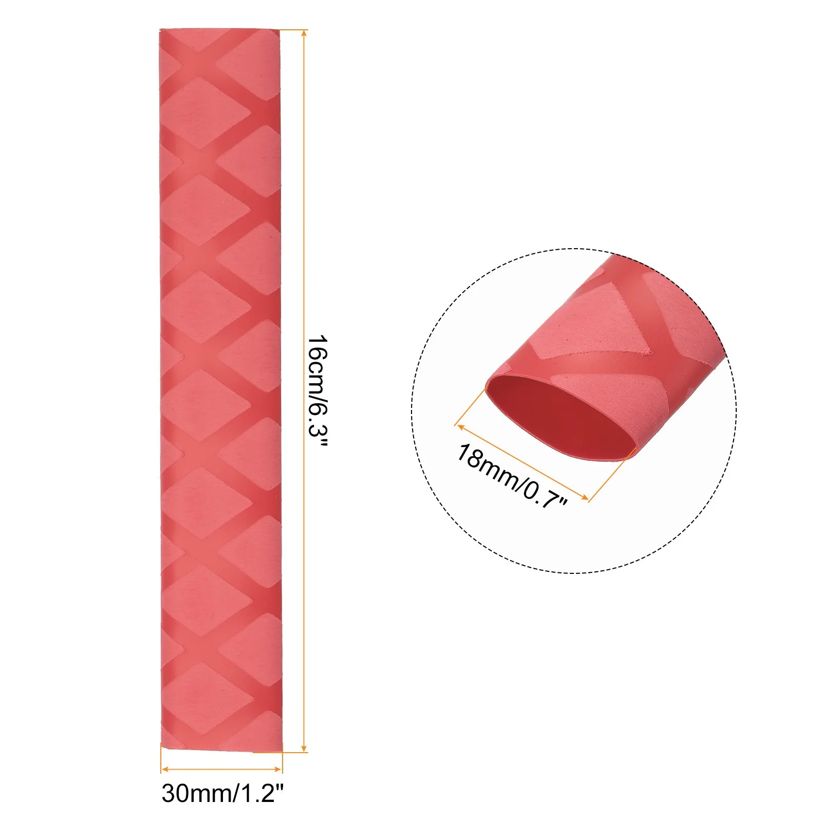 4pcs 18mm Dia Drumstick Tape Drumstick Grips Heat Shrink Wrap, Red, изображение 2
