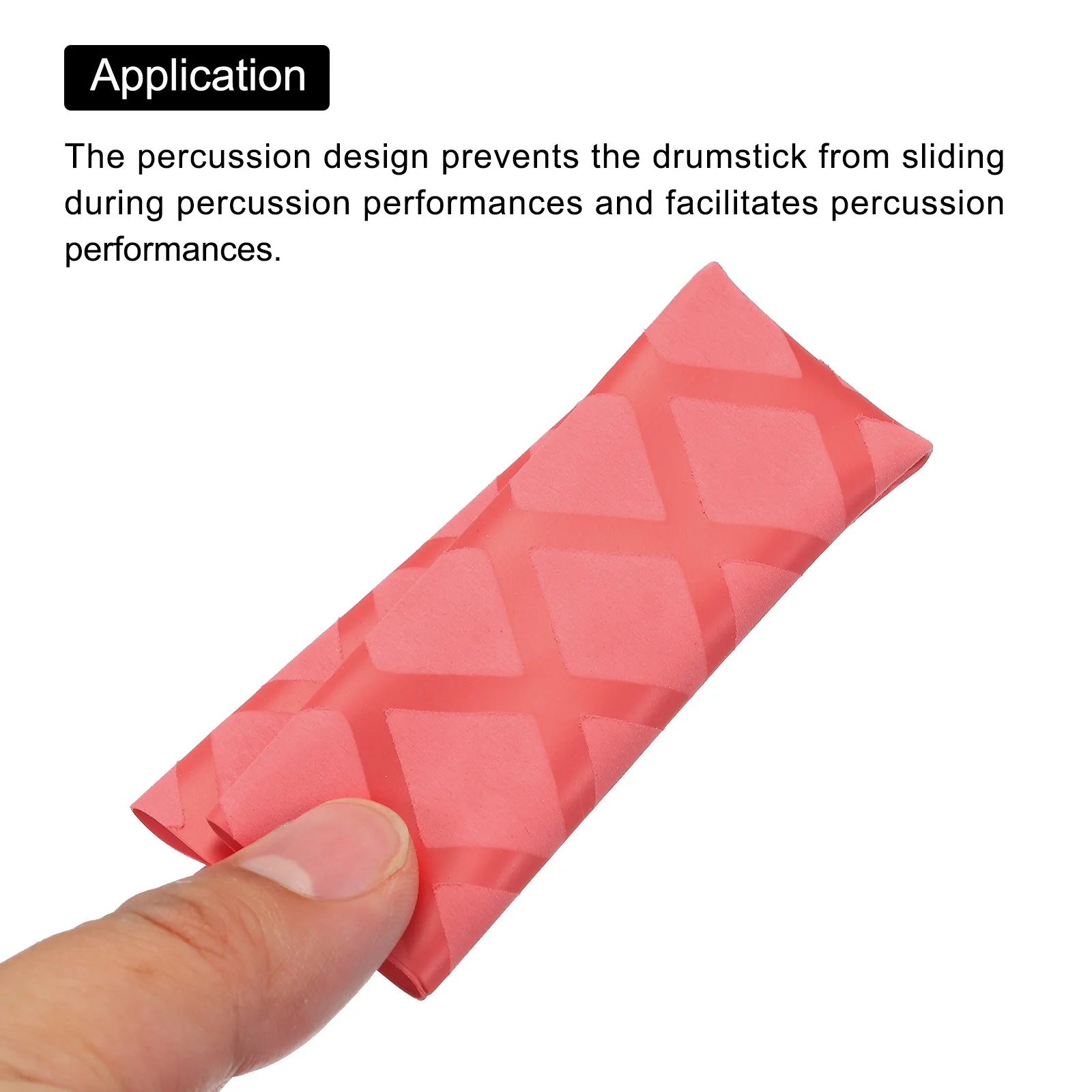 4pcs 18mm Dia Drumstick Tape Drumstick Grips Heat Shrink Wrap, Red, изображение 4