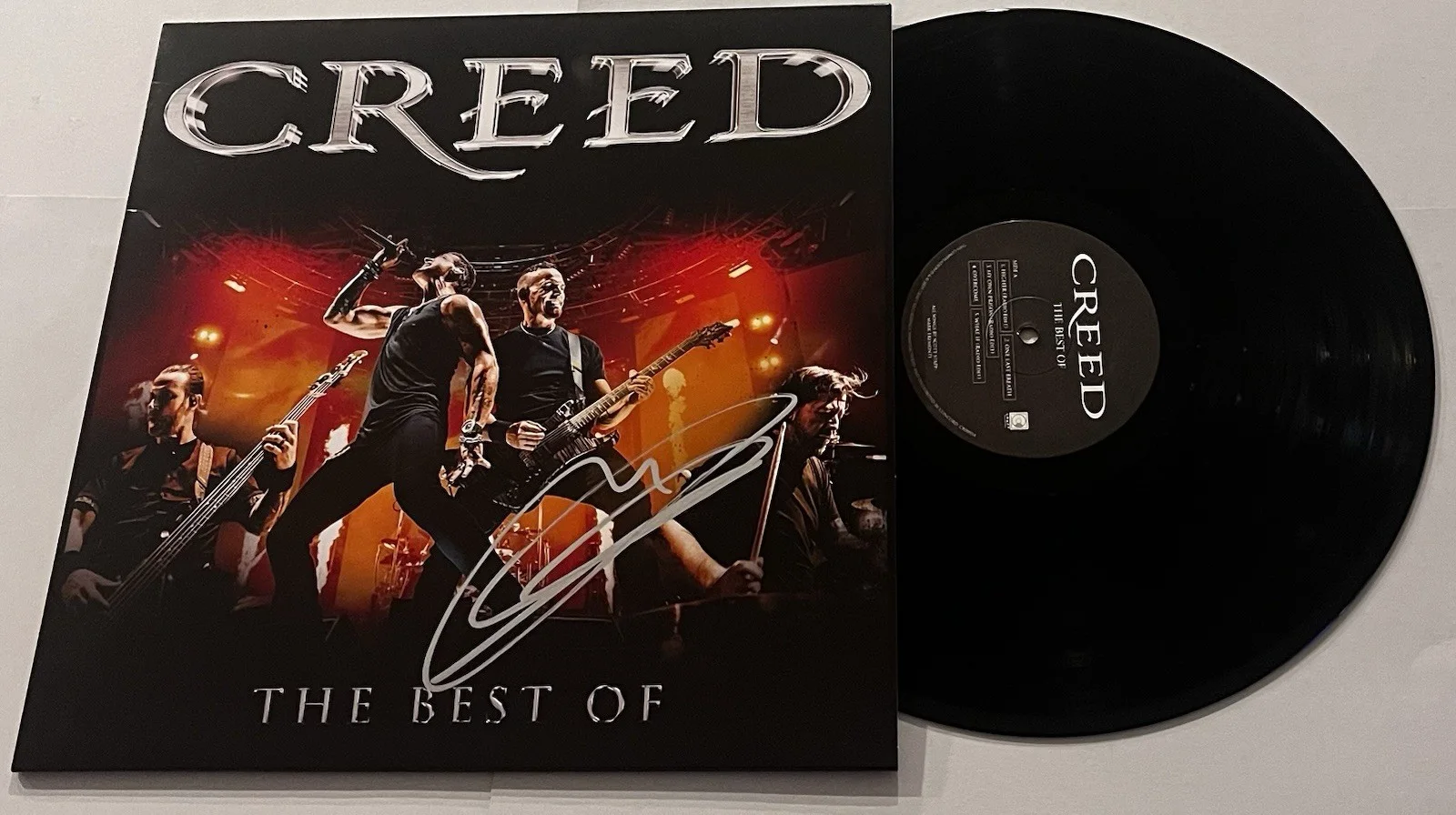 MARK TREMONTI CREED BAND SIGNED THE BEST OF CREED LP VINYL RECORD ALBUM JSA COA, изображение 2