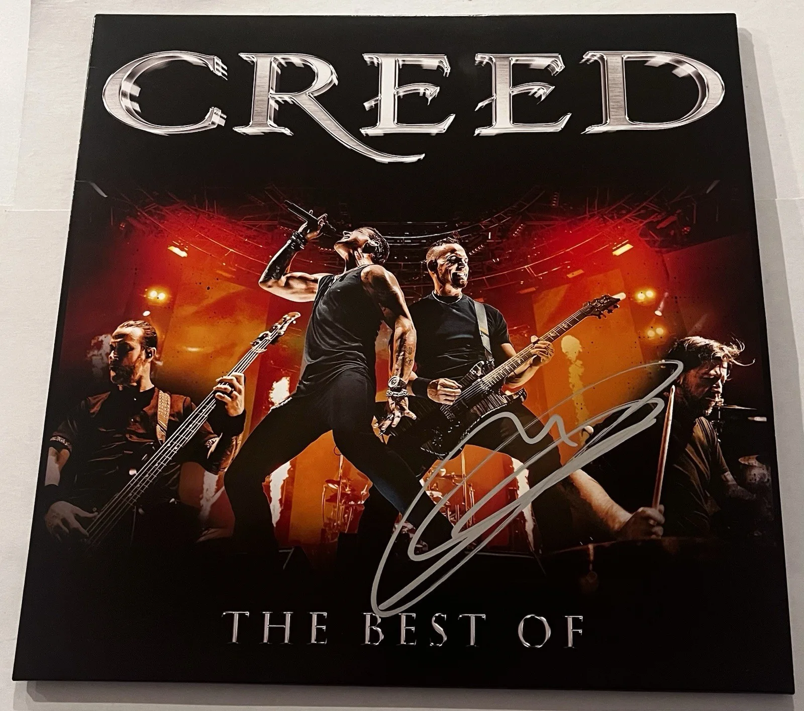 MARK TREMONTI CREED BAND SIGNED THE BEST OF CREED LP VINYL RECORD ALBUM JSA COA, изображение 3