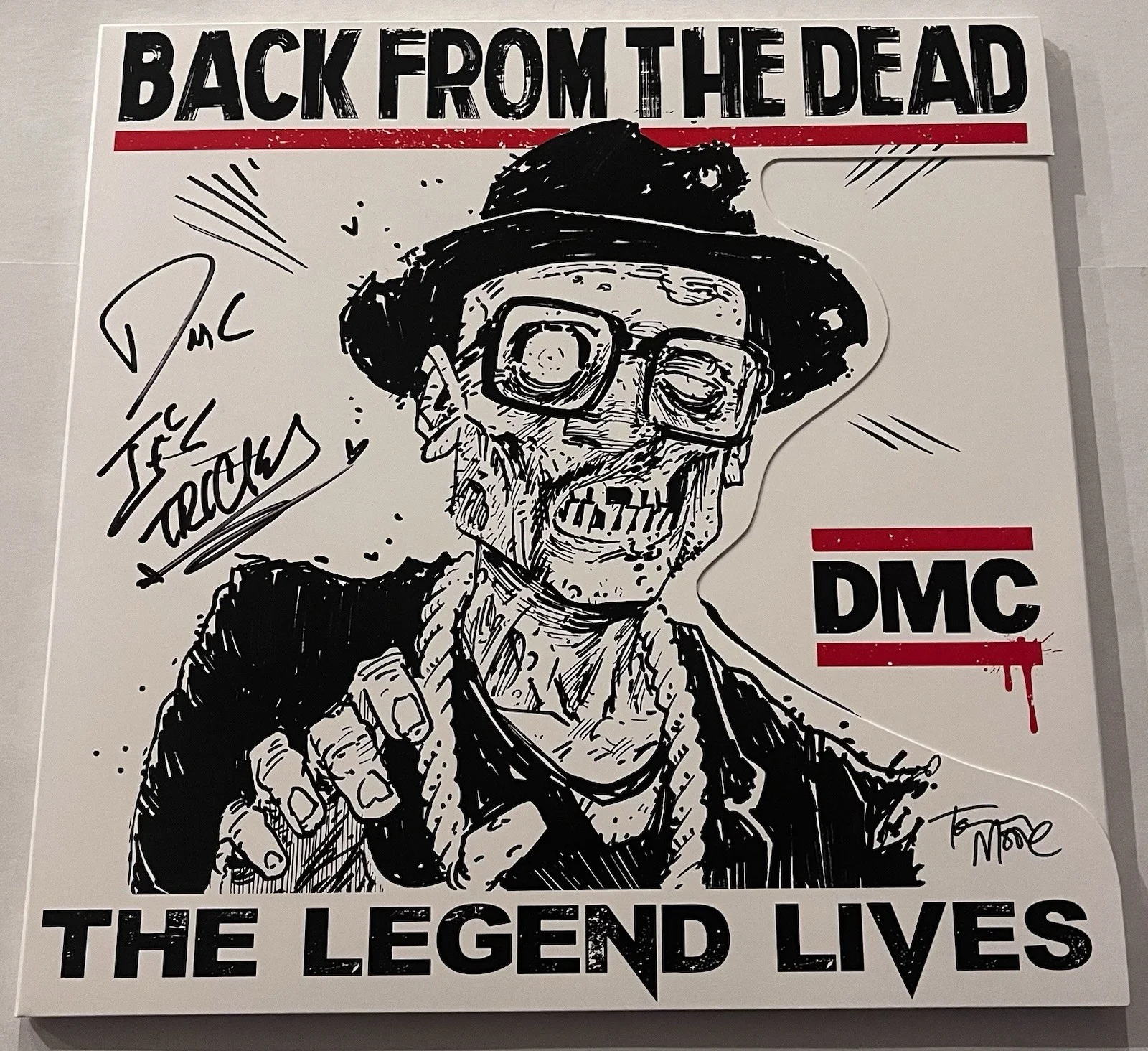 DMC SIGNED BACK FROM THE DEAD THE LEGEND LIVES LP VINYL RECORD ALBUM JSA COA, изображение 3