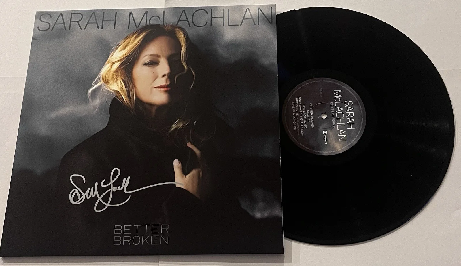 SARAH MCLACHLAN SIGNED BETTER BROKEN LP VINYL RECORD ALBUM JSA COA, image 2