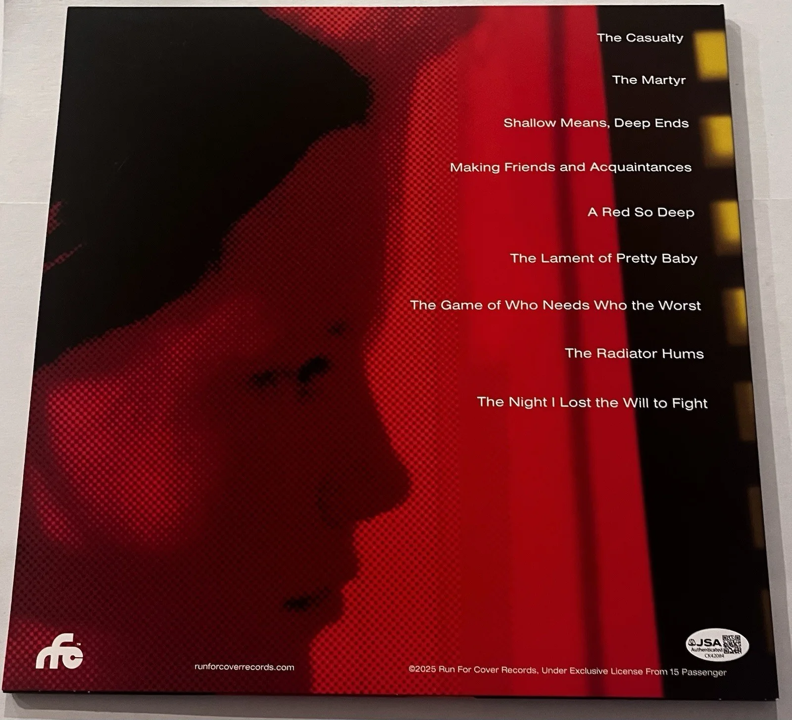 CURSIVE BAND SIGNED DOMESTICA LP VINYL RECORD ALBUM TIM KASHER +5 JSA COA, image 4