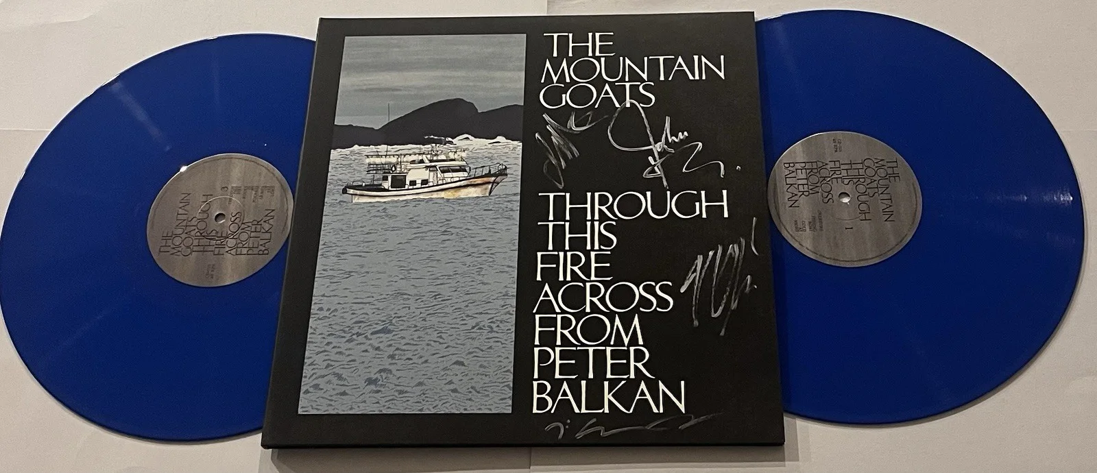 THE MOUNTAIN GOATS SIGNED THROUGH THIS FIRE ACROSS LP VINYL RECORD ALBUM JSA COA, image 2