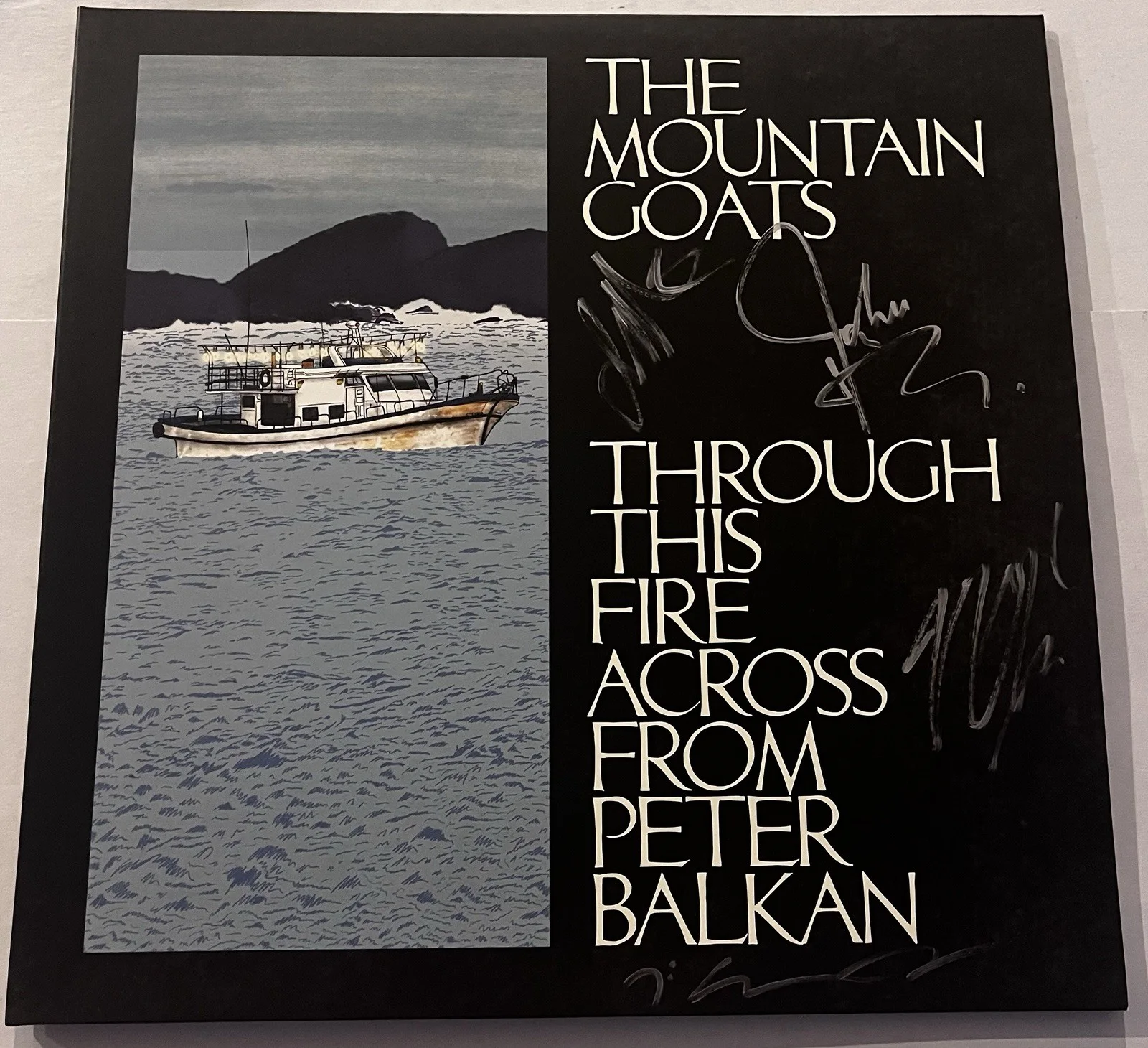 THE MOUNTAIN GOATS SIGNED THROUGH THIS FIRE ACROSS LP VINYL RECORD ALBUM JSA COA, image 3