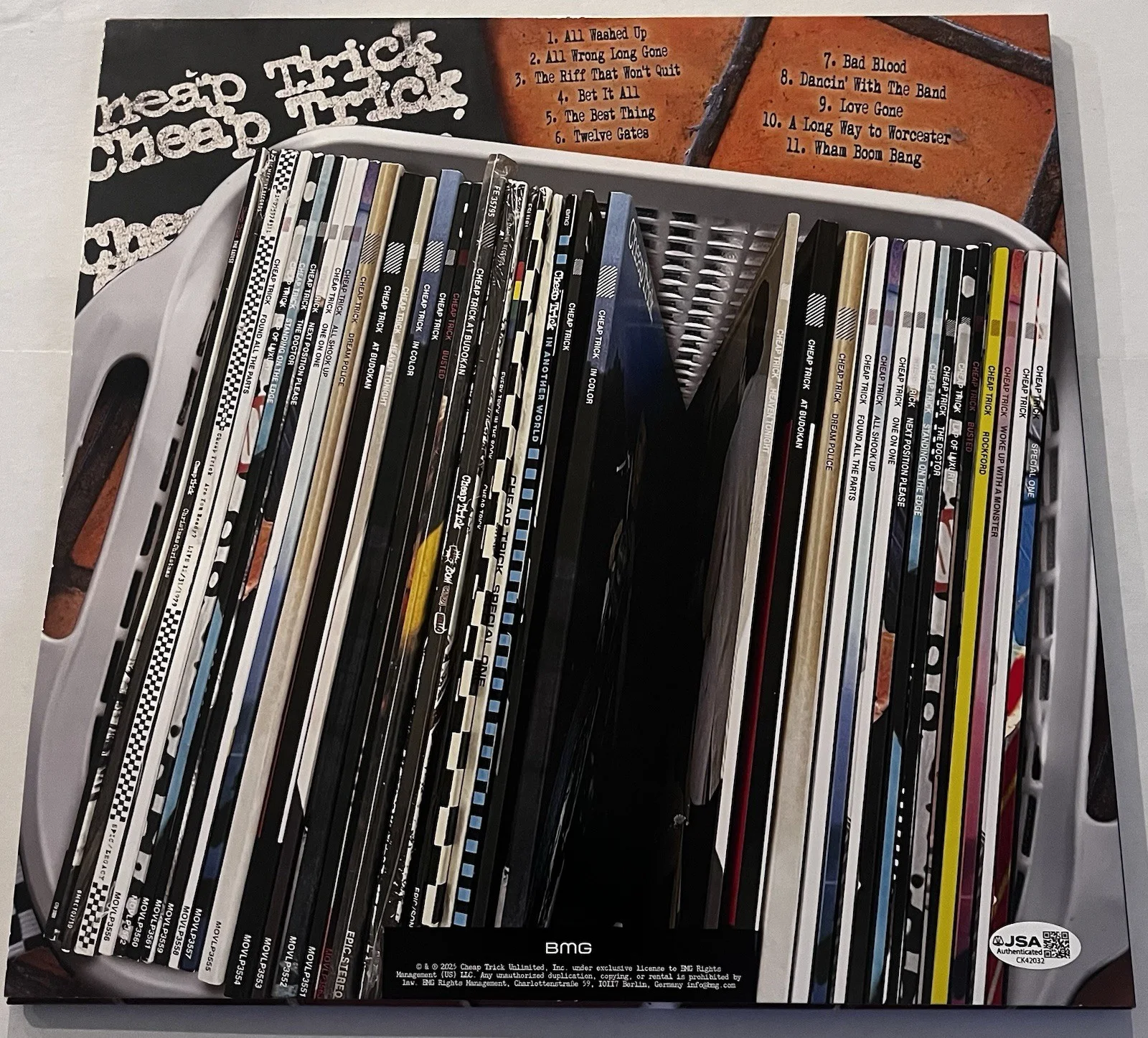 CHEAP TRICK SIGNED ALL WASHED UP LP VINYL RECORD ALBUM ROBIN RICK TOM JSA COA, изображение 4