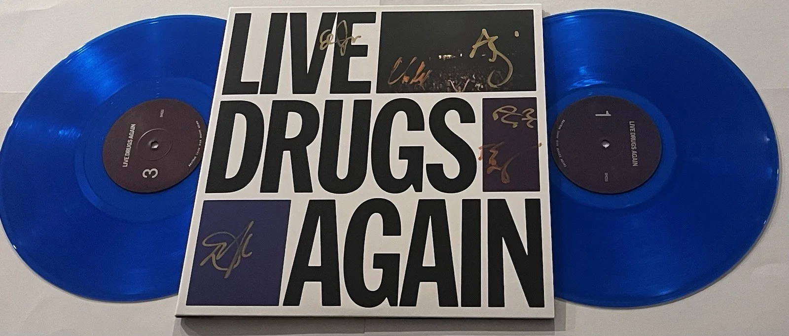 THE WAR ON DRUGS SIGNED LIVE DRUGS AGAIN LP VINYL RECORD ALBUM ADAM +5 JSA COA, изображение 2
