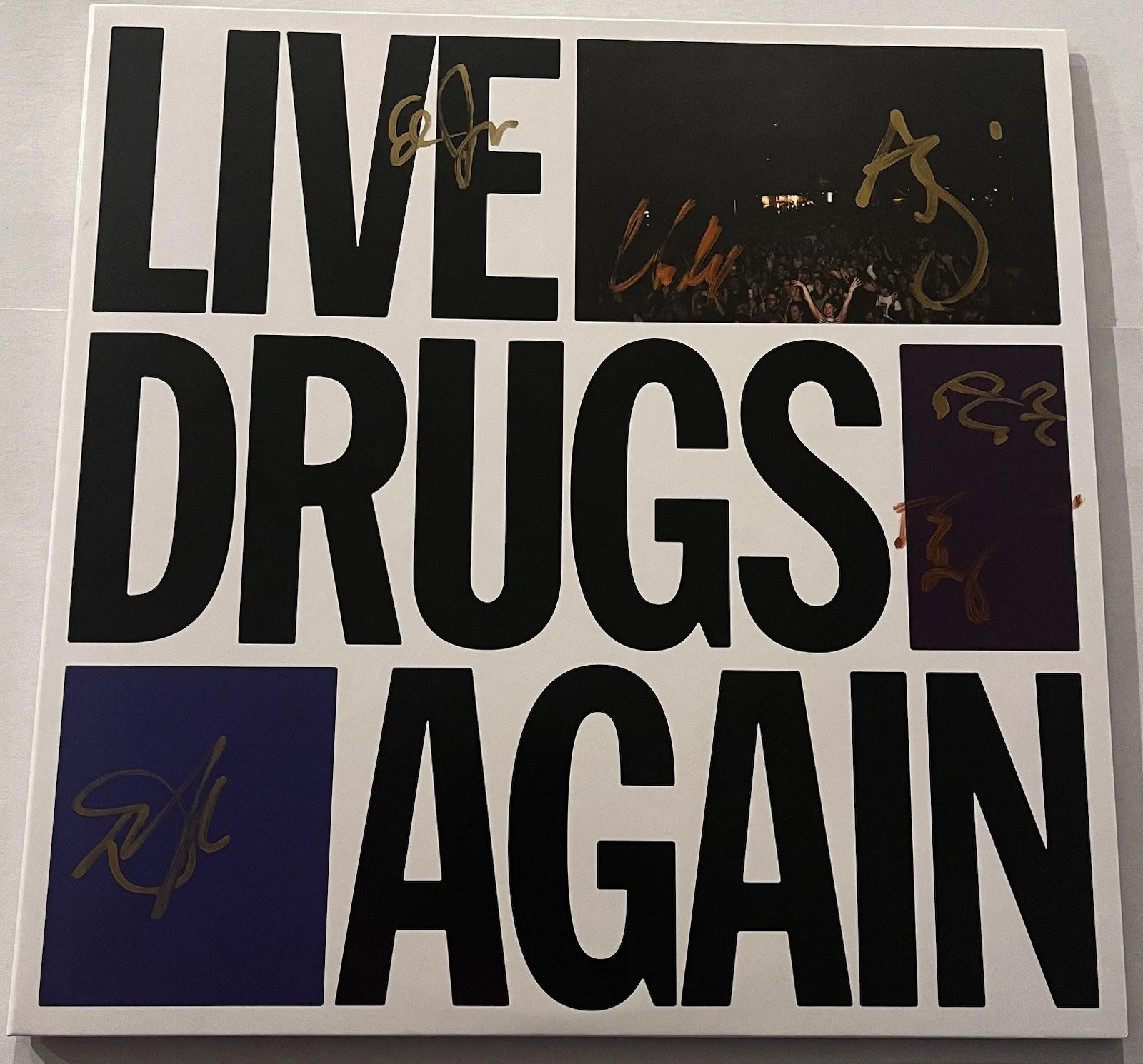 THE WAR ON DRUGS SIGNED LIVE DRUGS AGAIN LP VINYL RECORD ALBUM ADAM +5 JSA COA, изображение 3
