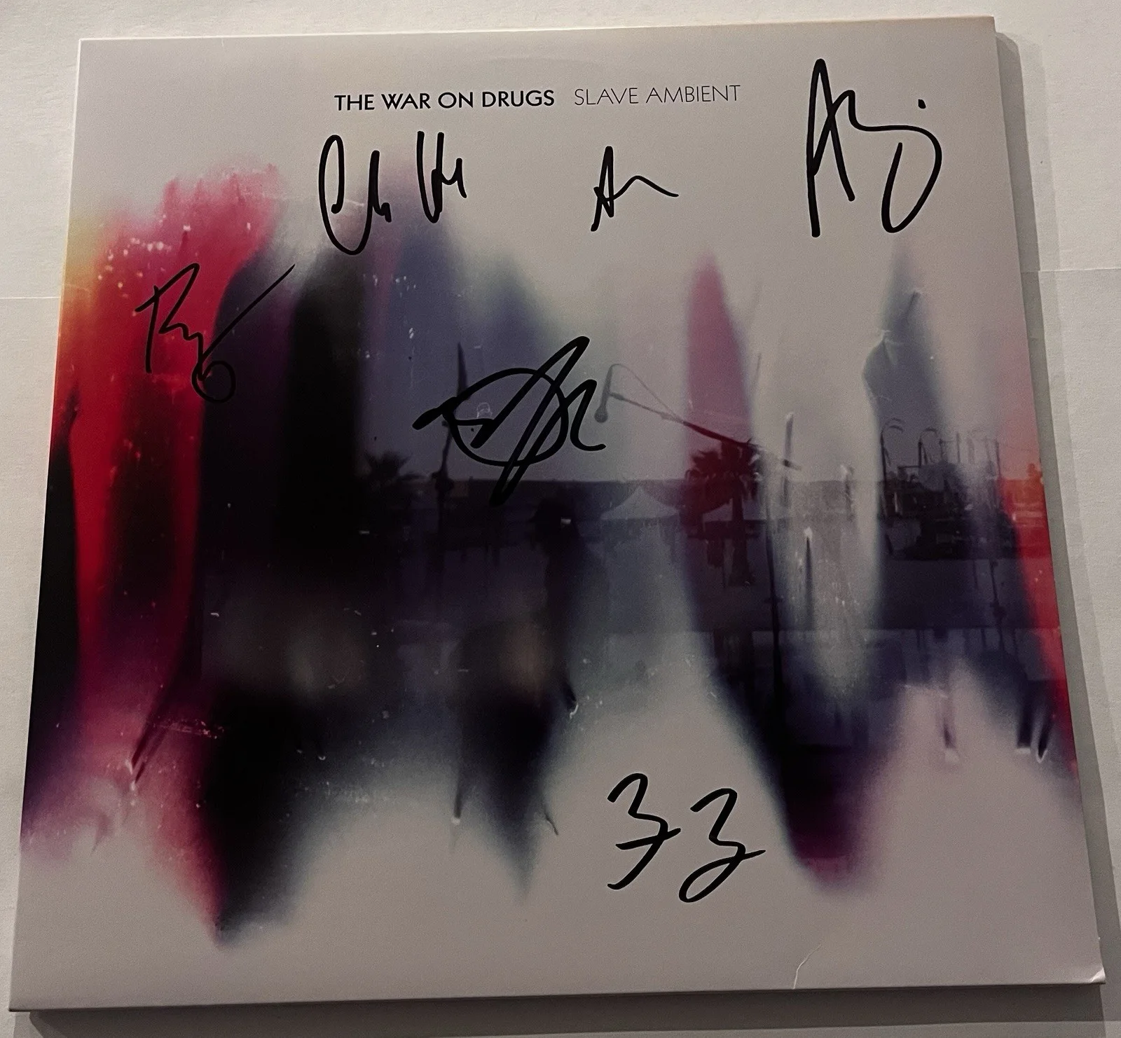 THE WAR ON DRUGS SIGNED SLAVE AMBIENT LP VINYL RECORD ALBUM ADAM +5 JSA COA, изображение 3