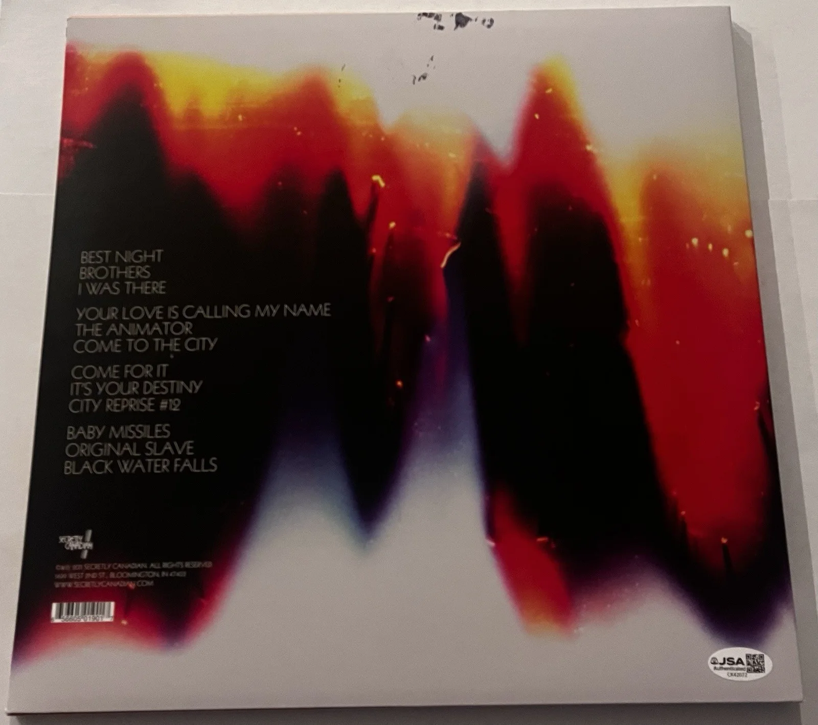THE WAR ON DRUGS SIGNED SLAVE AMBIENT LP VINYL RECORD ALBUM ADAM +5 JSA COA, изображение 4