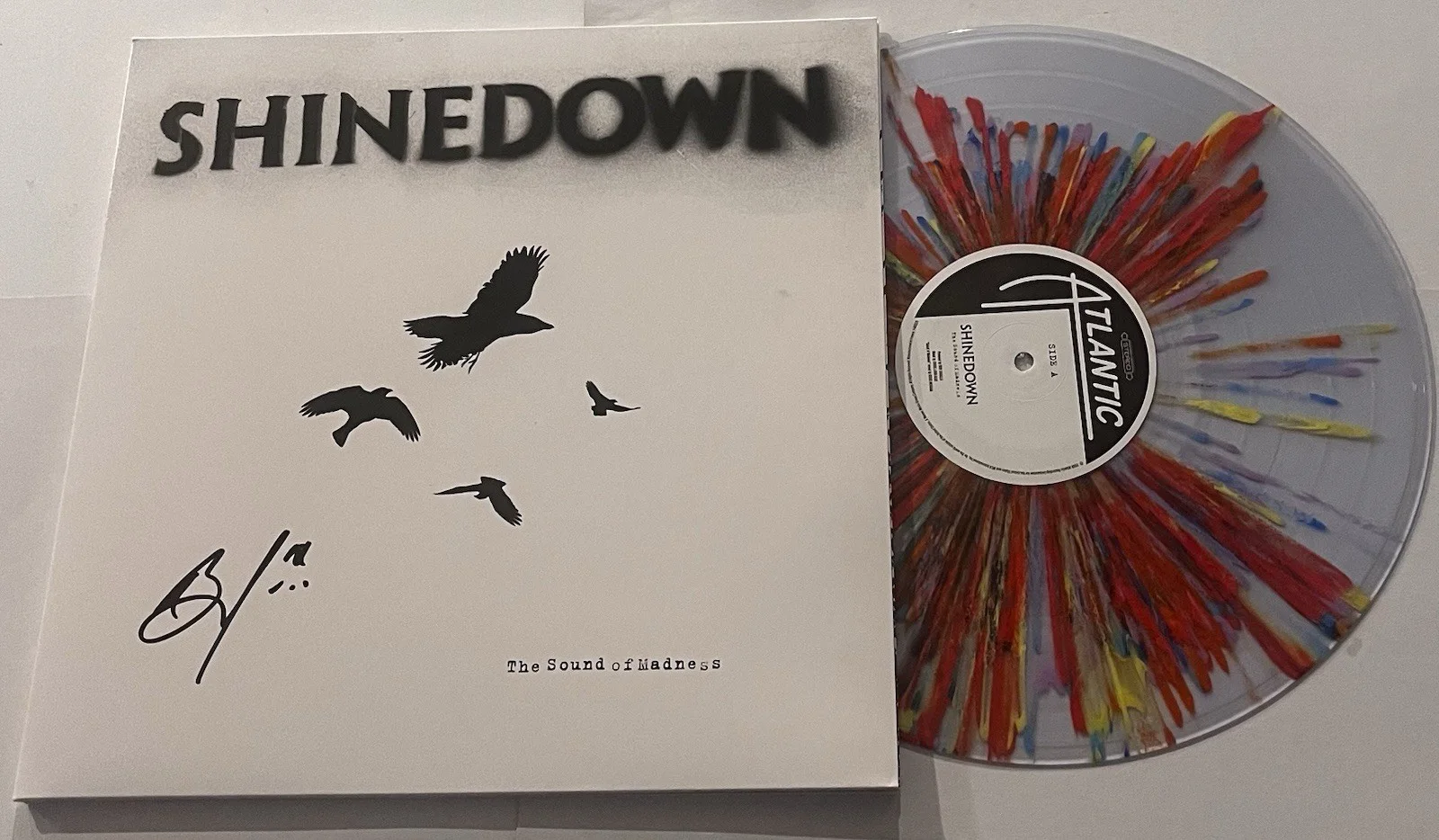 SHINEDOWN BAND SIGNED THE SOUND OF MADNESS LP VINYL RECORD ALBUM BRENT SMITH JSA, изображение 2