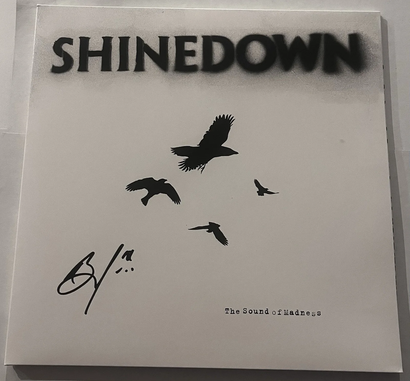 SHINEDOWN BAND SIGNED THE SOUND OF MADNESS LP VINYL RECORD ALBUM BRENT SMITH JSA, изображение 3
