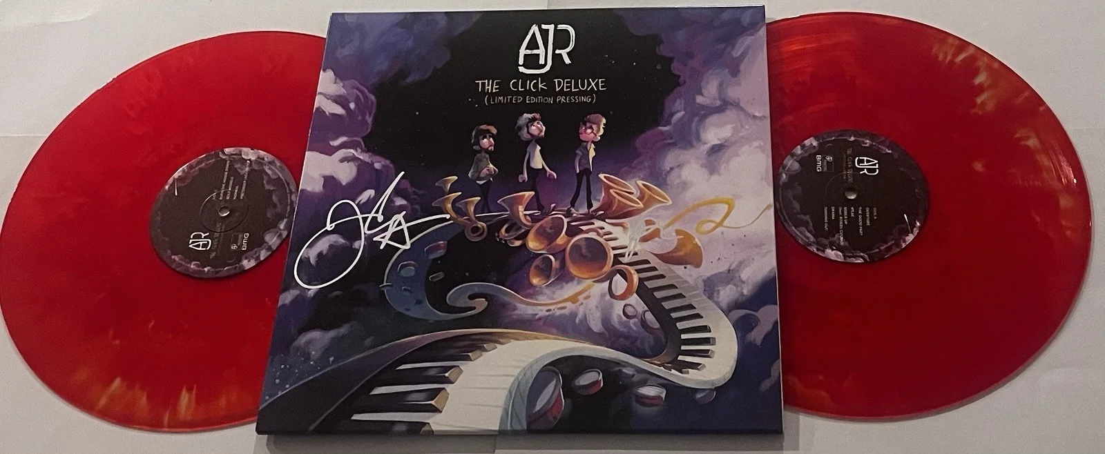 AJR BAND SIGNED THE CLICK DELUXE LP VINYL RECORD ALBUM RYAN JACK MET JSA COA, изображение 2